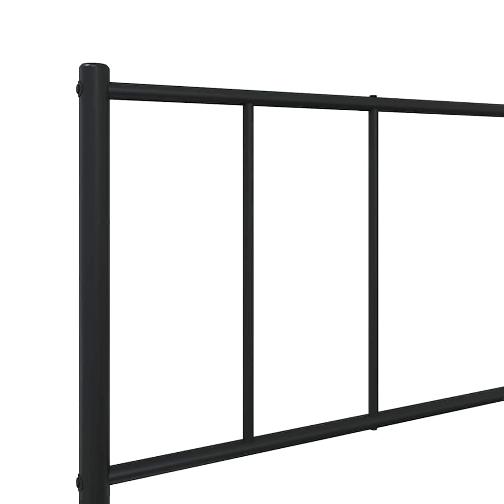 sengeramme med sengegavl og fodgærde 100x190 cm metal sort