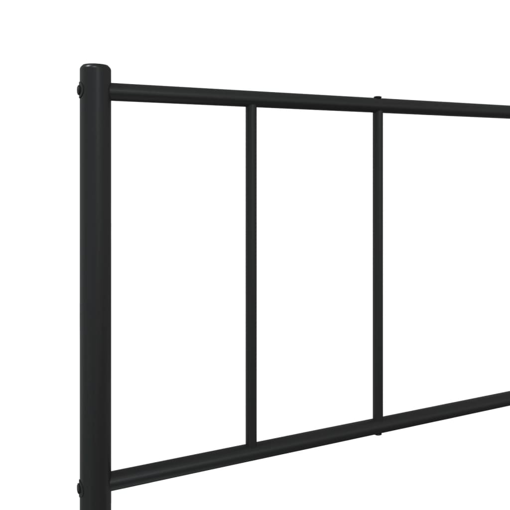 sengeramme med sengegavl og fodgærde 100x200 cm metal sort