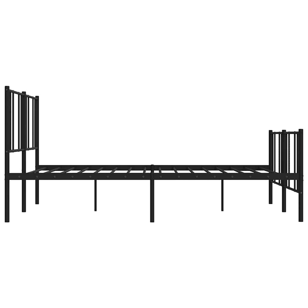 sengeramme uden madras med fodgærde 180x200 cm sort