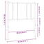 udskiftningsgavl 90 cm metal sort