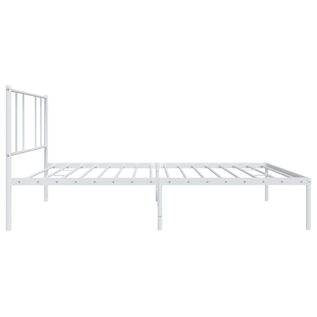 sengeramme uden madras med hovedgærde 75x190 cm hvid