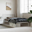sengeramme med sengegavl 80x200 cm metal hvid