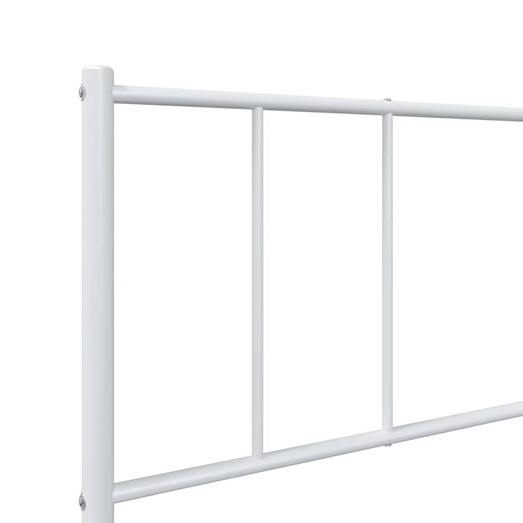 sengeramme med sengegavl 80x200 cm metal hvid