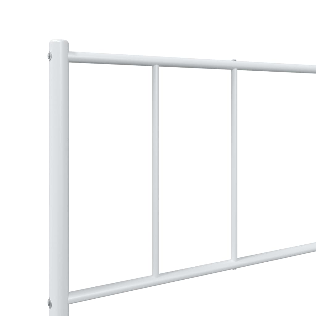 sengeramme med sengegavl 90x200 cm metal hvid