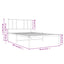 sengeramme med sengegavl 90x200 cm metal hvid