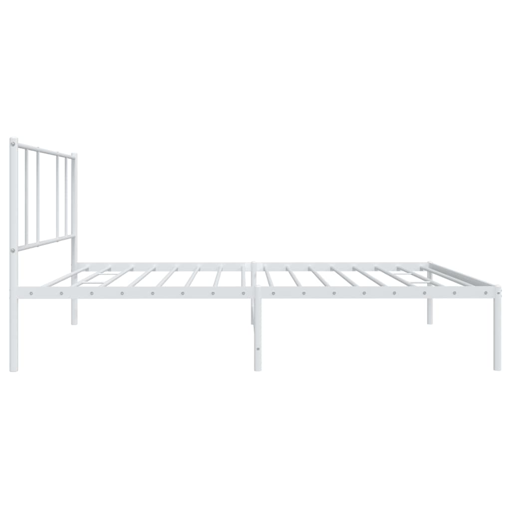 sengeramme med sengegavl 100x190 cm metal hvid