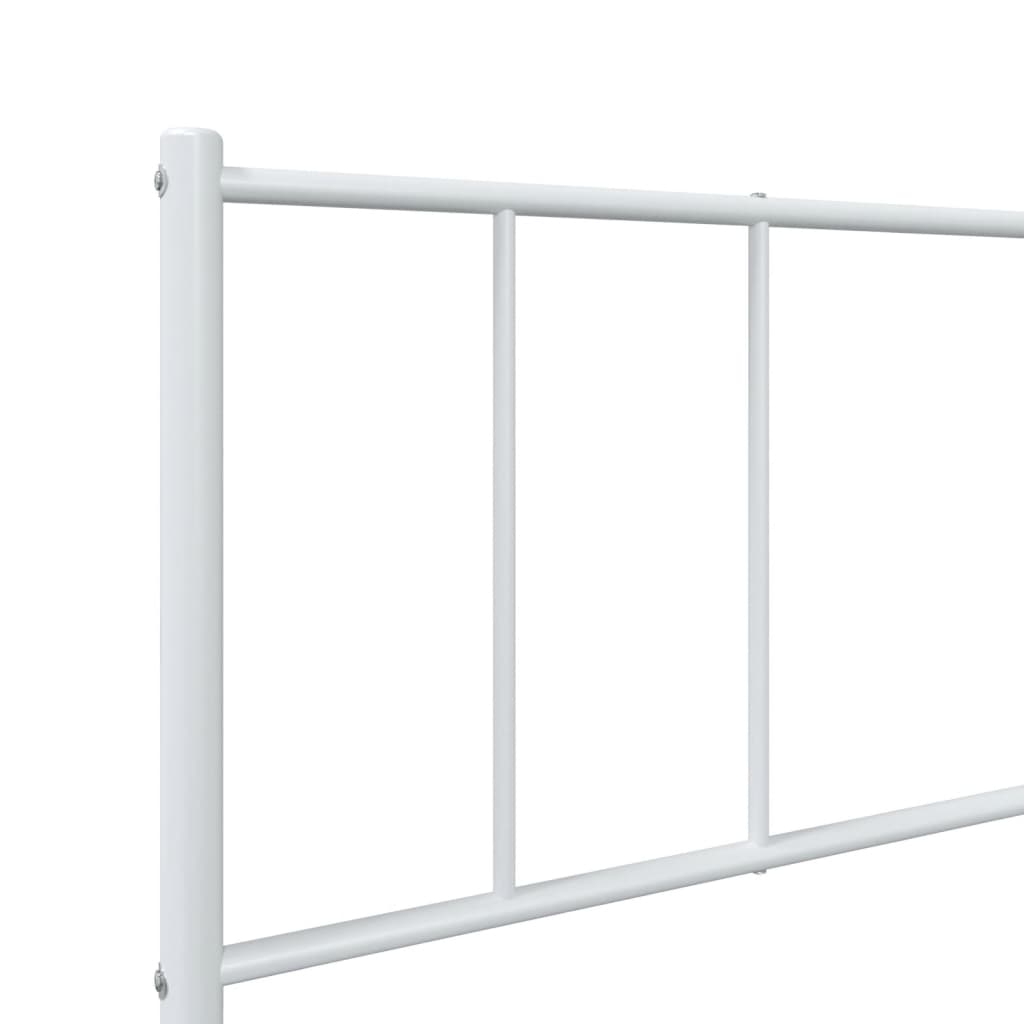 sengeramme med sengegavl 100x190 cm metal hvid