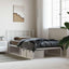 sengeramme med sengegavl 107x203 cm metal hvid