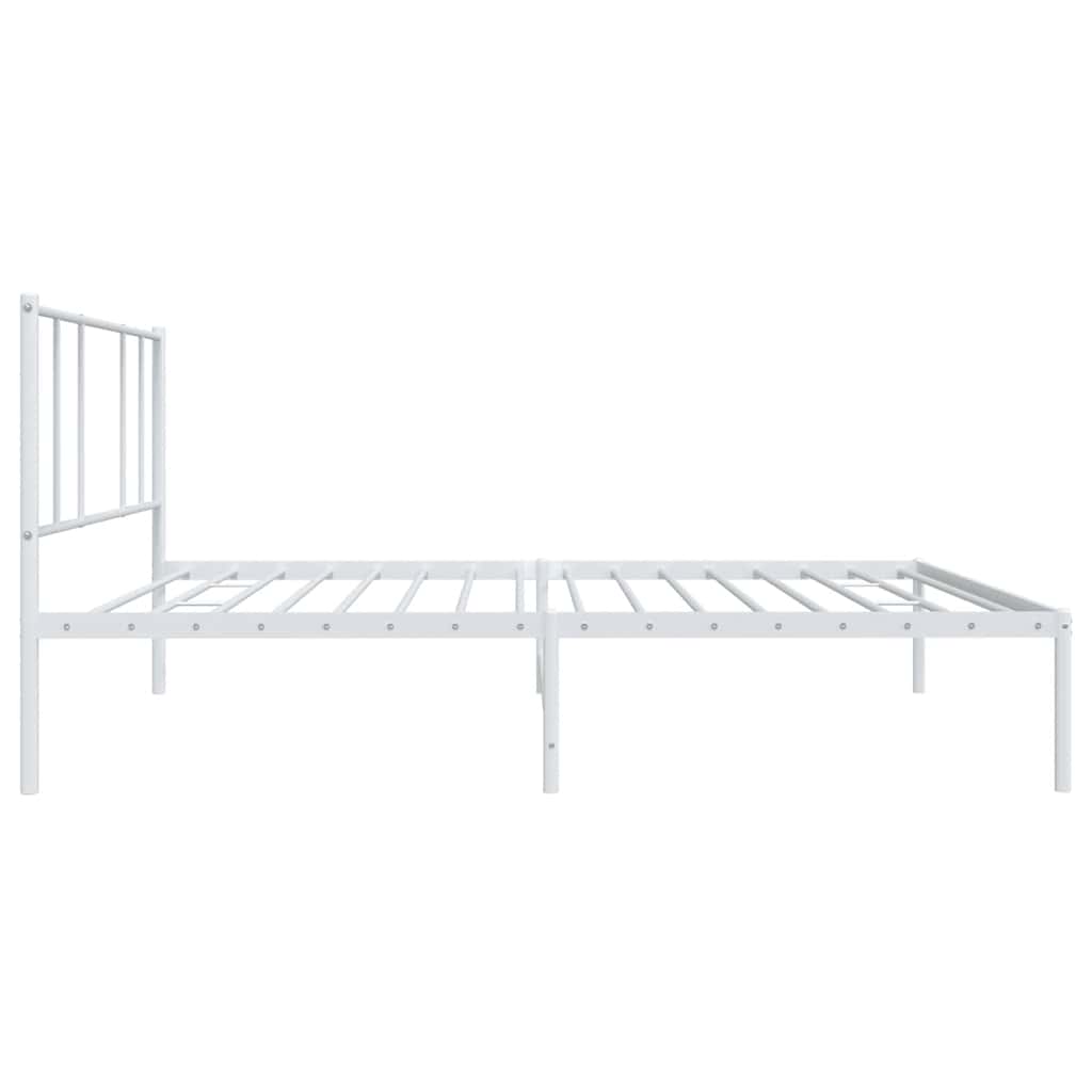sengeramme med sengegavl 107x203 cm metal hvid