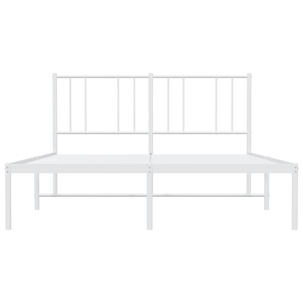 sengeramme med sengegavl 120x200 cm metal hvid