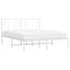 sengeramme med sengegavl 135x190 cm metal hvid