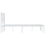 sengeramme med sengegavl 140x190 cm metal hvid