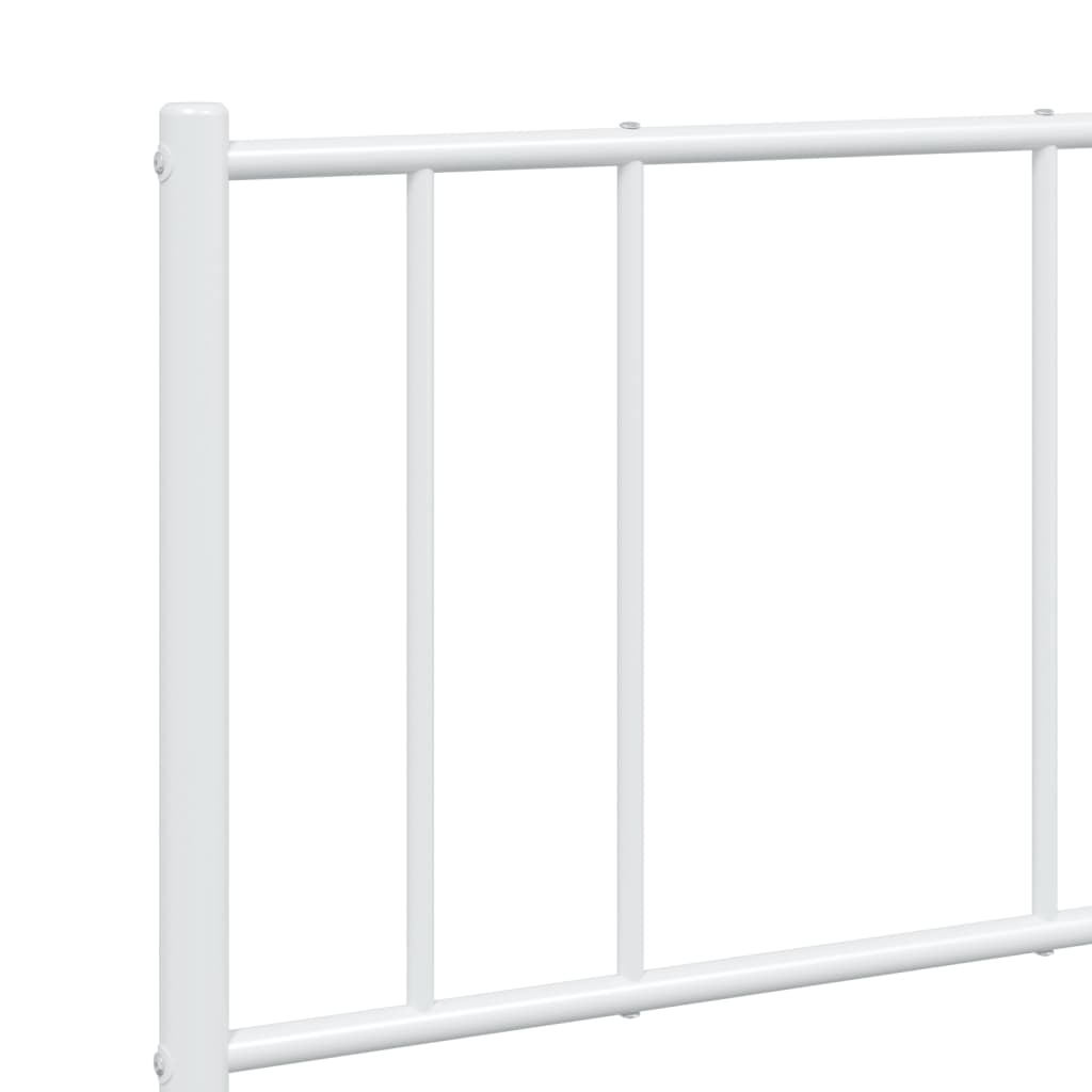 sengeramme med sengegavl 140x190 cm metal hvid