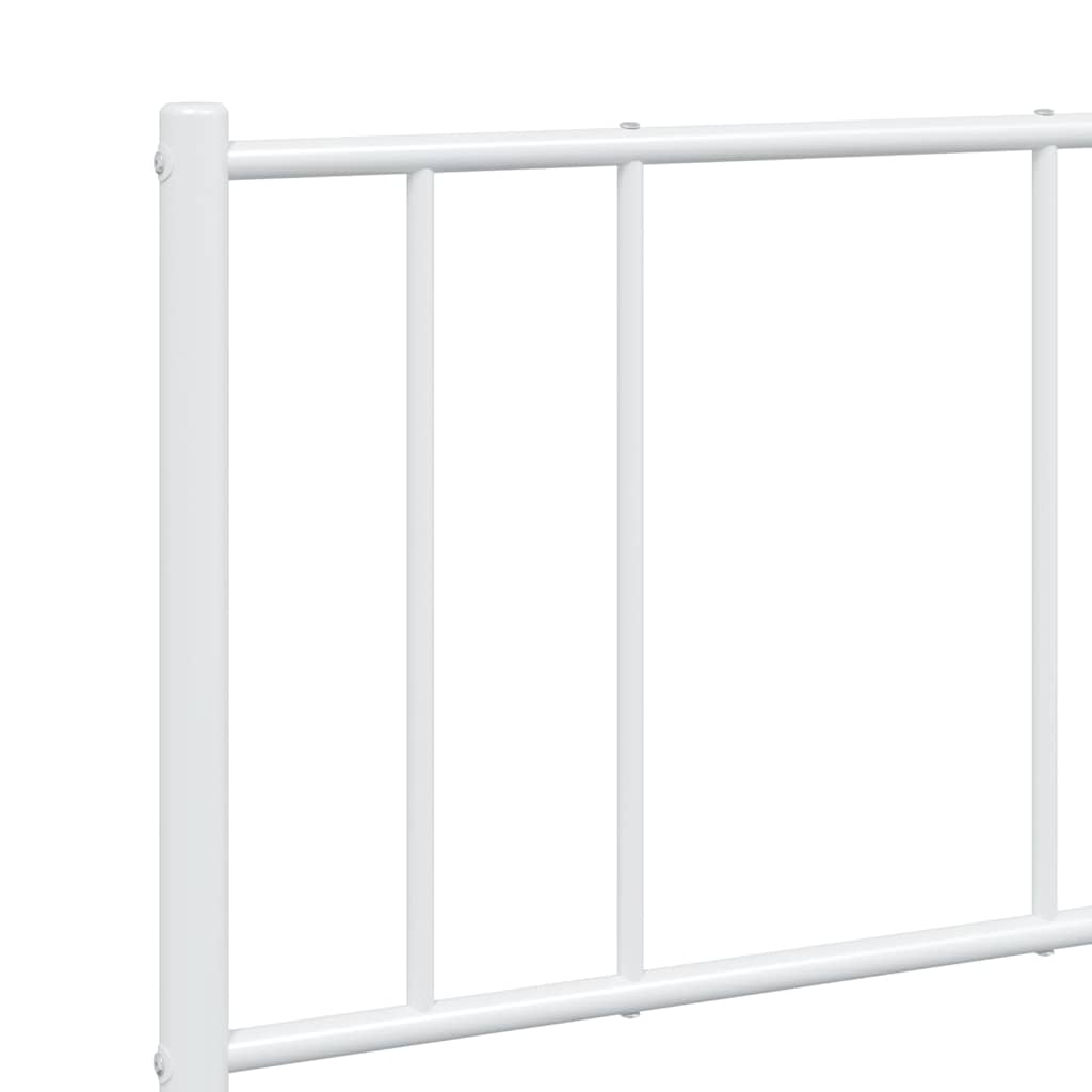 sengeramme med sengegavl 160x200 cm metal hvid