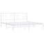 sengeramme med sengegavl 183x213 cm metal hvid