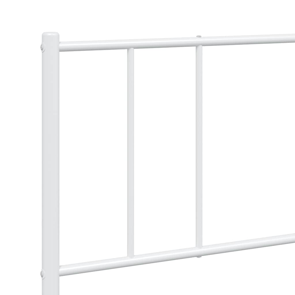 sengeramme med sengegavl 183x213 cm metal hvid