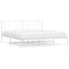 sengeramme med sengegavl 200x200 cm metal hvid