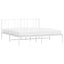 sengeramme med sengegavl 200x200 cm metal hvid