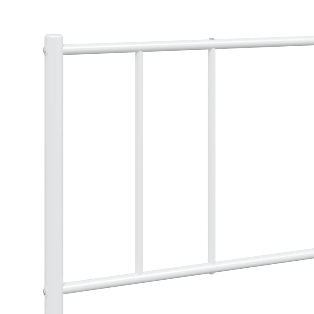 sengeramme med sengegavl 200x200 cm metal hvid