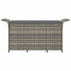 havebænk med hynde 116x46x57 cm polyrattan grå