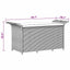 havebænk med hynde 116x46x57 cm polyrattan grå