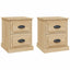 sengeborde 2 stk. 39x39x47,5 cm konstrueret træ sonoma-eg