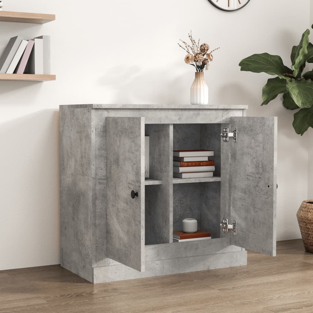 skænk 70x35,5x67,5 cm konstrueret træ betongrå