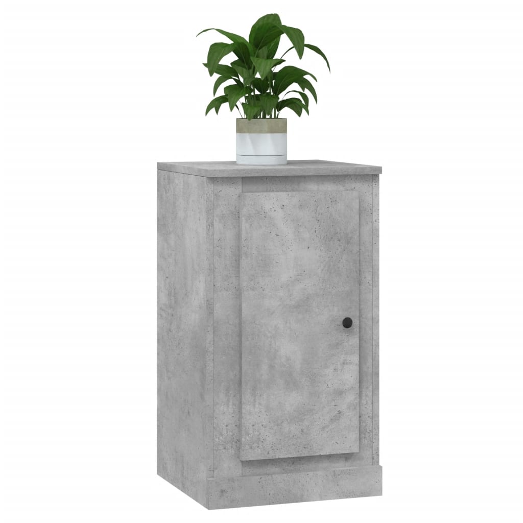skænk 37,5x35,5x67,5 cm konstrueret træ betongrå