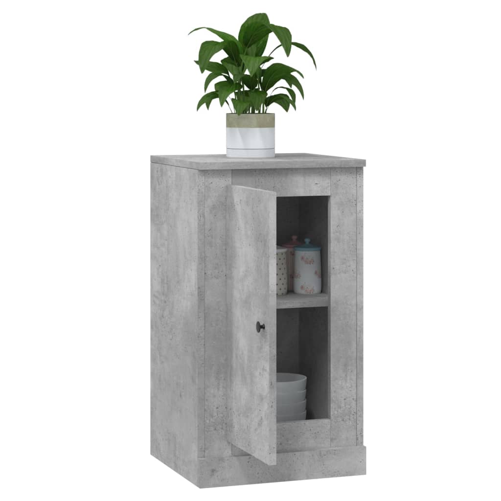 skænk 37,5x35,5x67,5 cm konstrueret træ betongrå