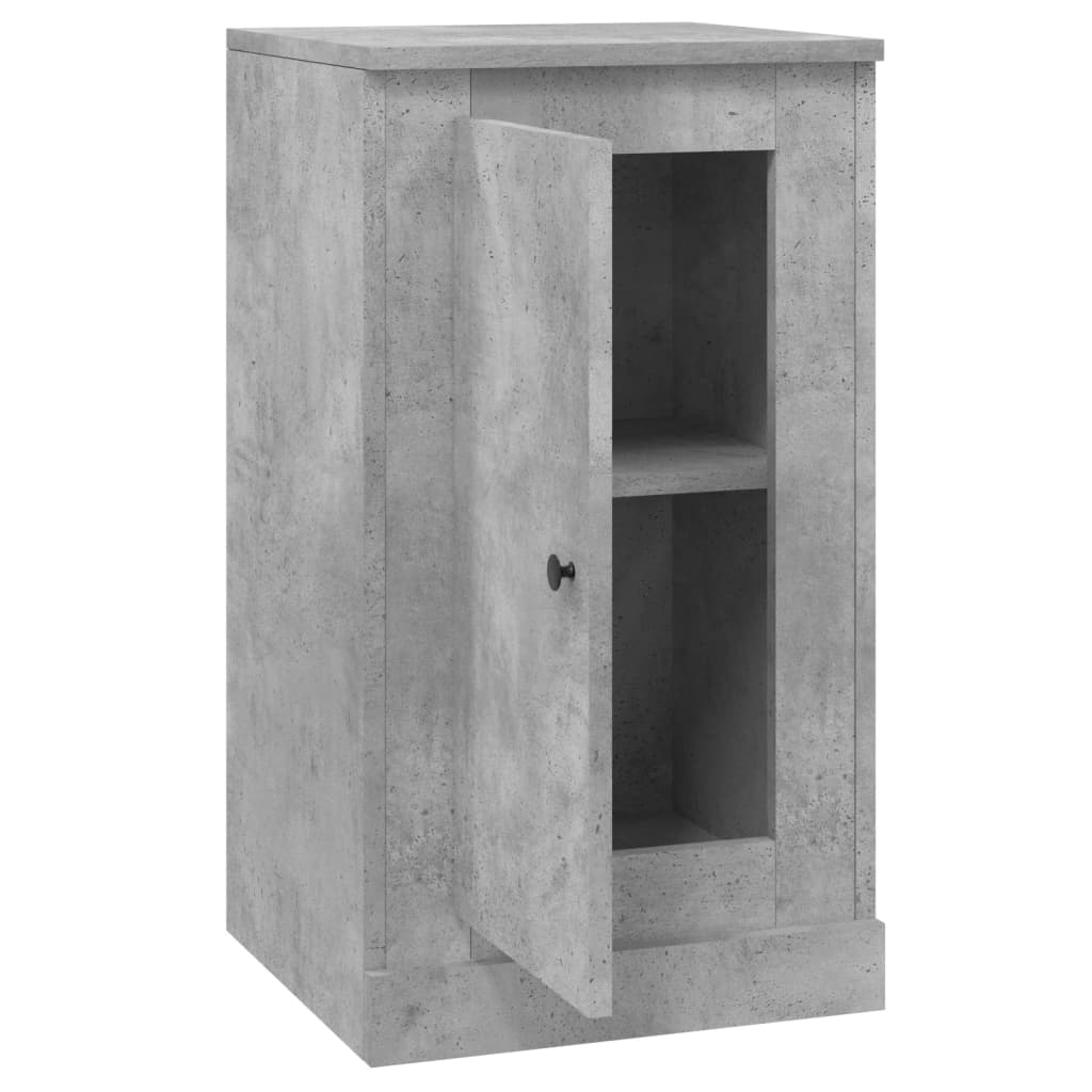 skænk 37,5x35,5x67,5 cm konstrueret træ betongrå