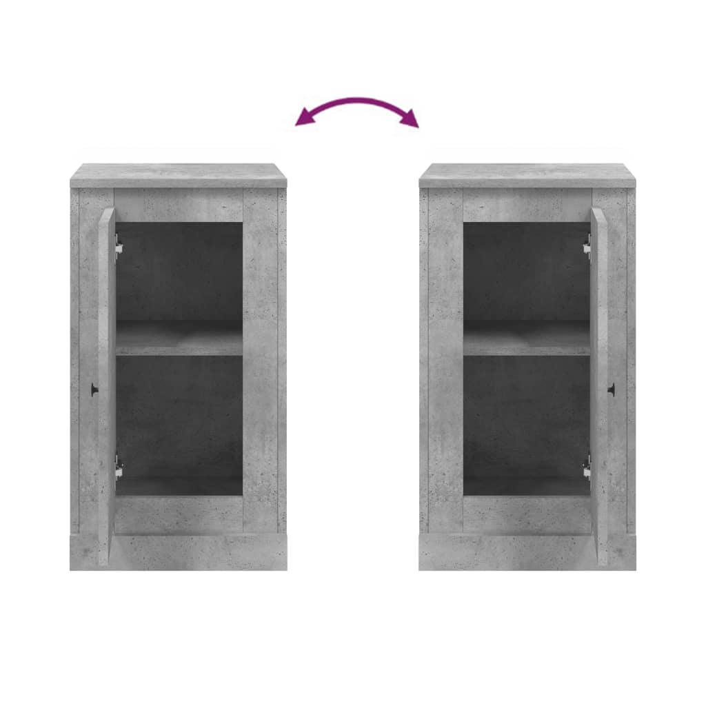 skænk 37,5x35,5x67,5 cm konstrueret træ betongrå