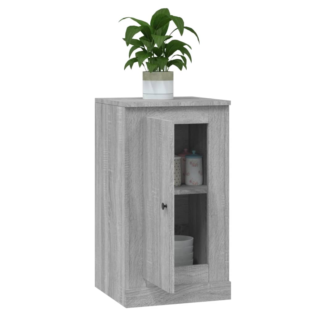 skænk 37,5x35,5x67,5 cm konstrueret træ grå sonoma-eg