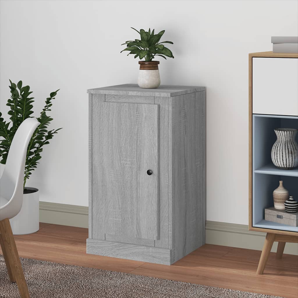 skænk 37,5x35,5x67,5 cm konstrueret træ grå sonoma-eg