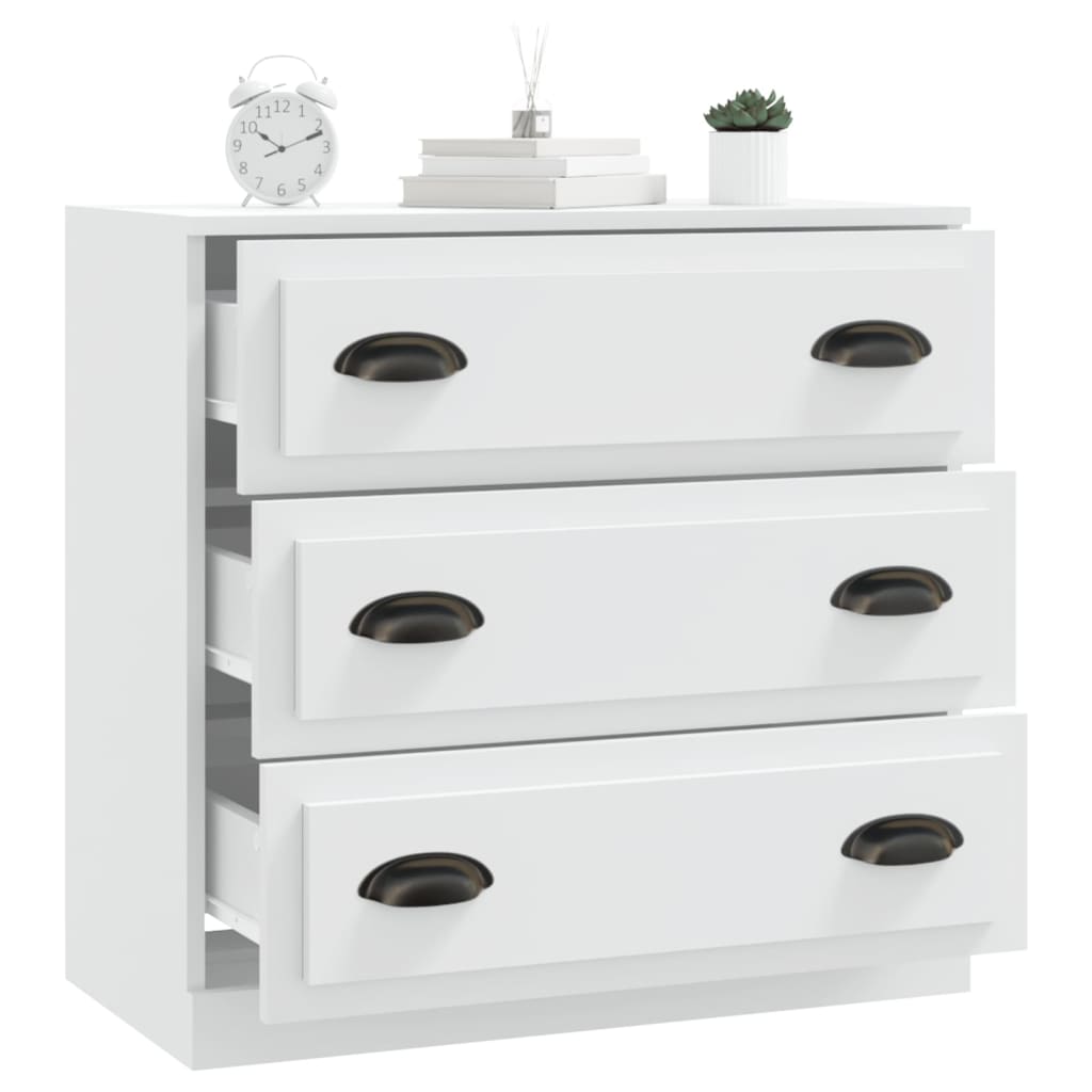 skænk 70x35,5x67,5 cm konstrueret træ hvid