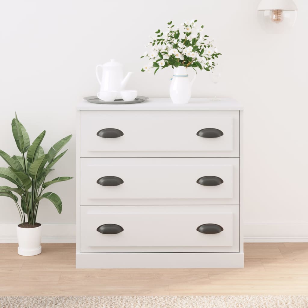 skænk 70x35,5x67,5 cm konstrueret træ hvid