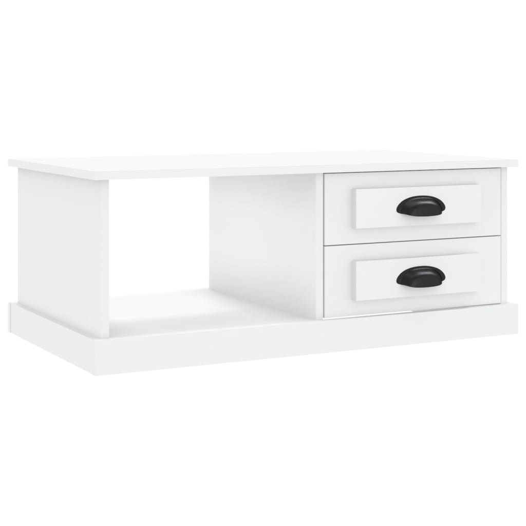 sofabord 90x50x35 cm konstrueret træ hvid