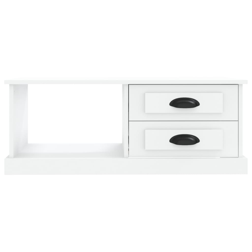 sofabord 90x50x35 cm konstrueret træ hvid