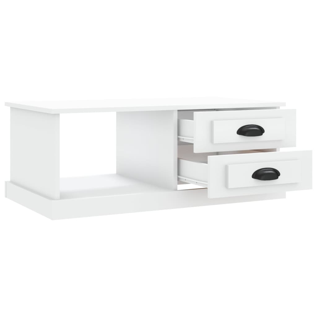 sofabord 90x50x35 cm konstrueret træ hvid