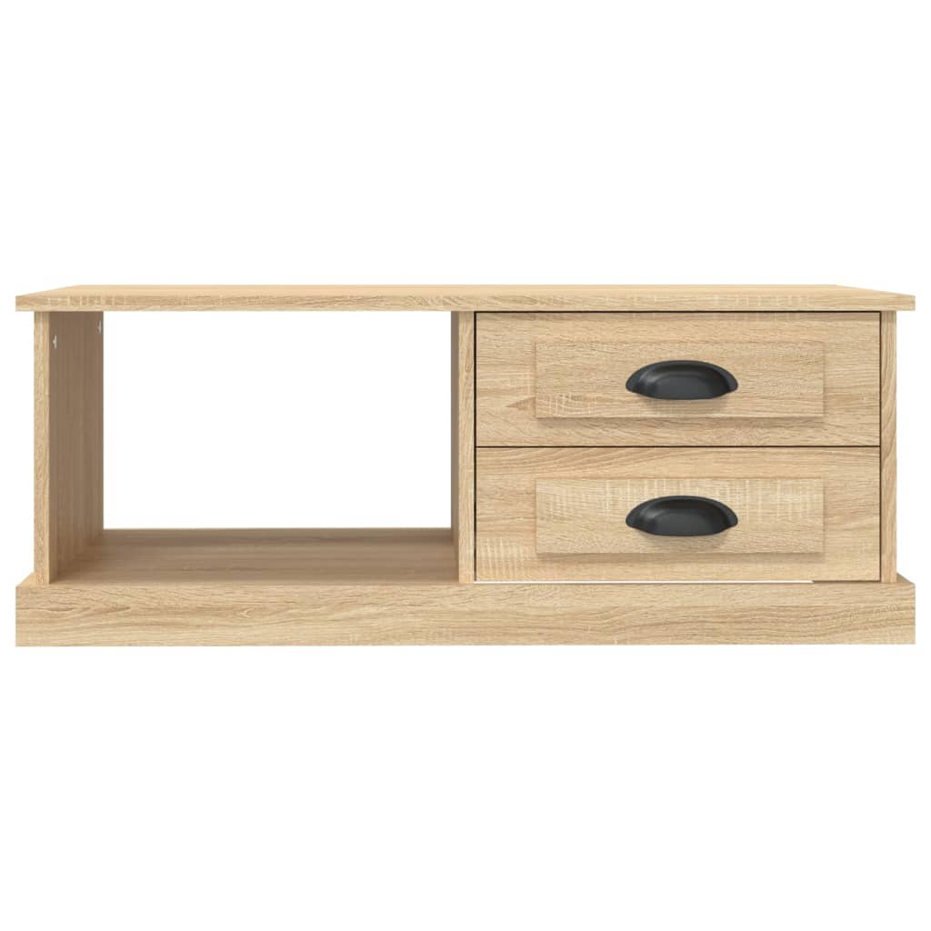 sofabord 90x50x35 cm konstrueret træ sonoma-eg