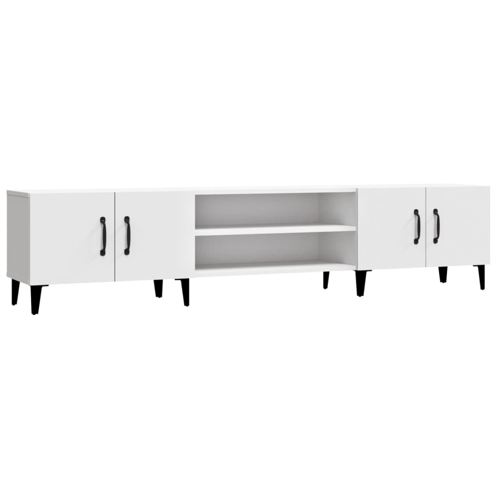 TV-skab hvid 180x31,5x40 cm konstrueret træ