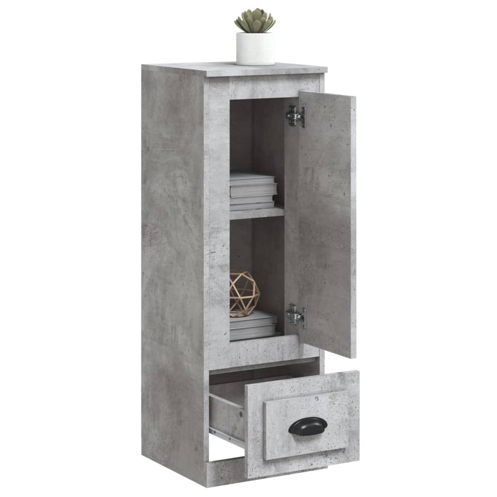 skab 36x35,5x103,5 cm konstrueret træ betongrå