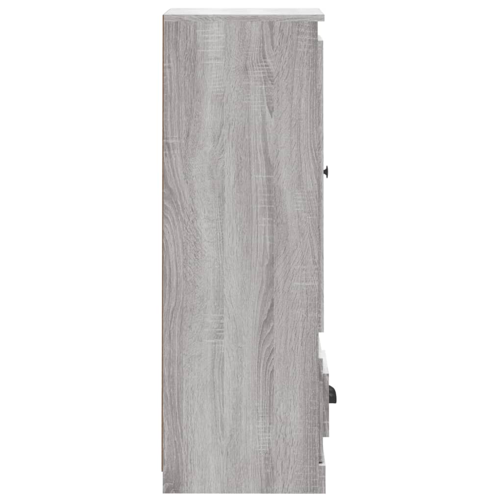 skab 36x35,5x103,5 cm konstrueret træ grå sonoma-eg