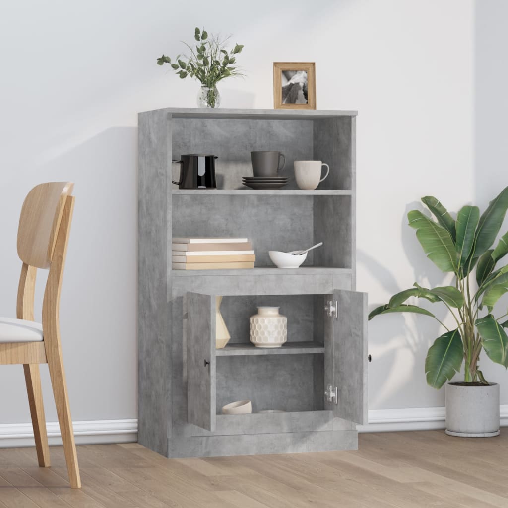 skænk 60x35,5x103,5 cm konstrueret træ betongrå