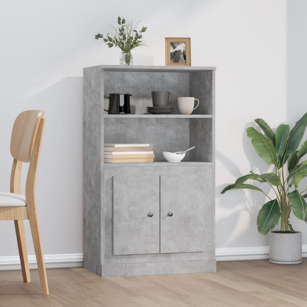 skænk 60x35,5x103,5 cm konstrueret træ betongrå