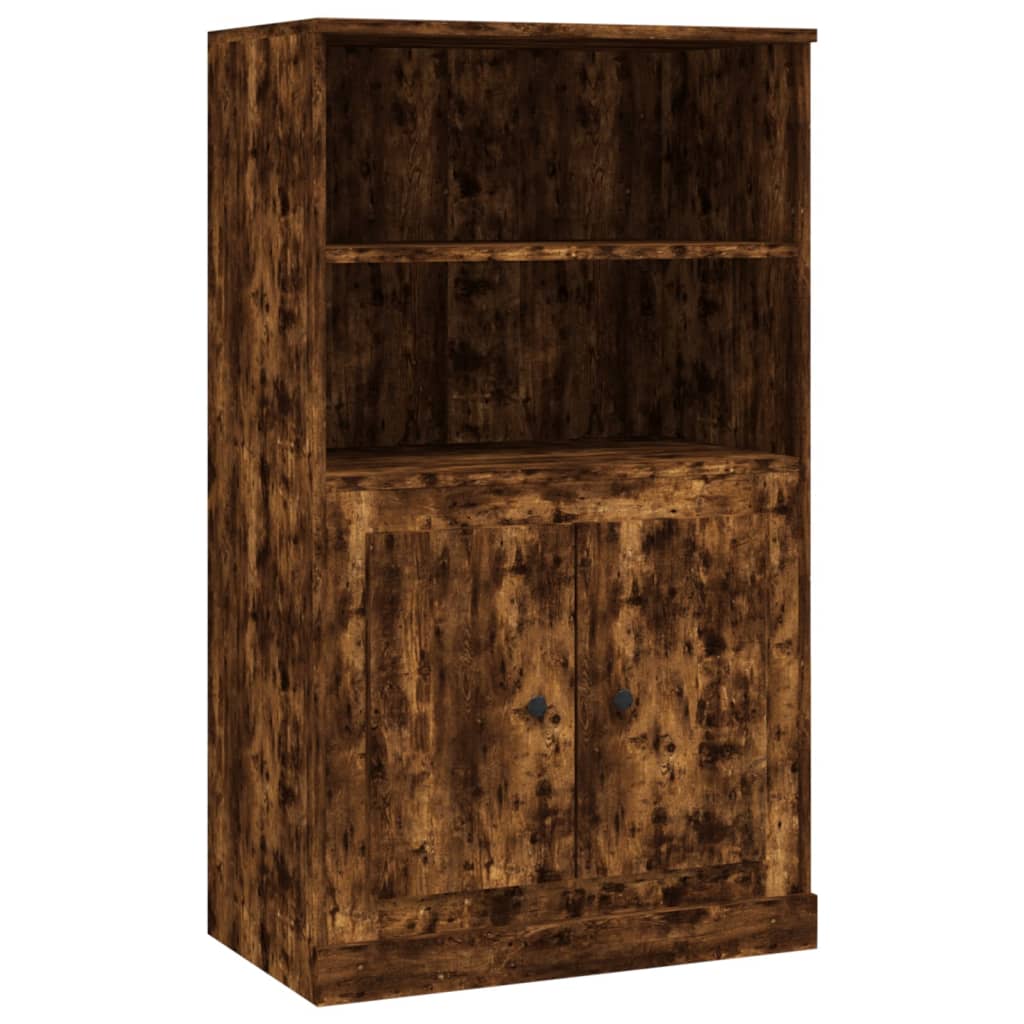 skænk 60x35,5x103,5 cm konstrueret træ røget egetræsfarve