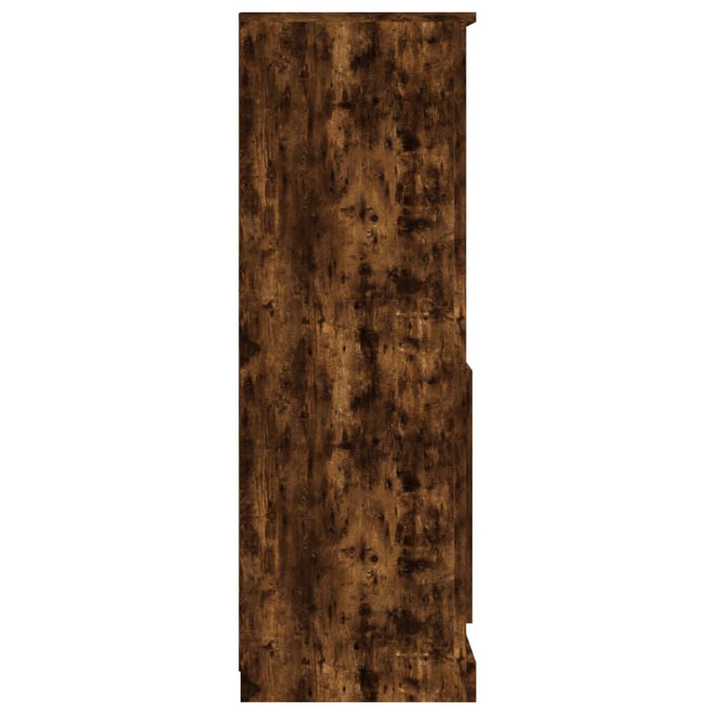 skænk 60x35,5x103,5 cm konstrueret træ røget egetræsfarve