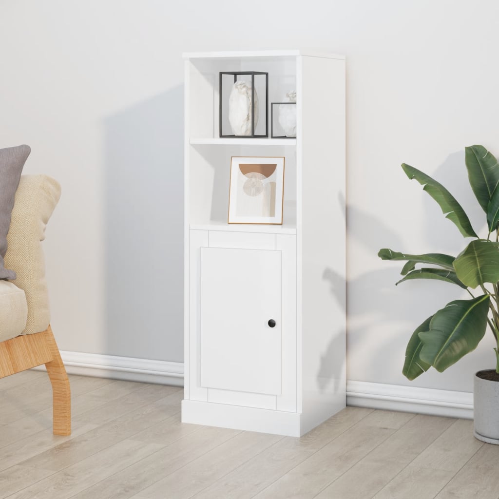 skab 36x35,5x103,5 cm konstrueret træ hvid højglans