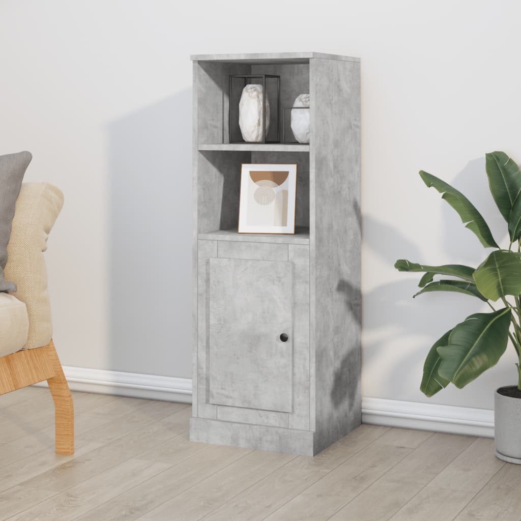skab 36x35,5x103,5 cm konstrueret træ betongrå
