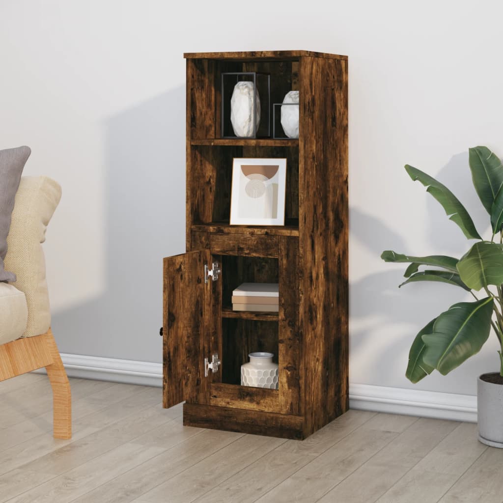 skab 36x35,5x103,5 cm konstrueret træ røget egetræsfarve