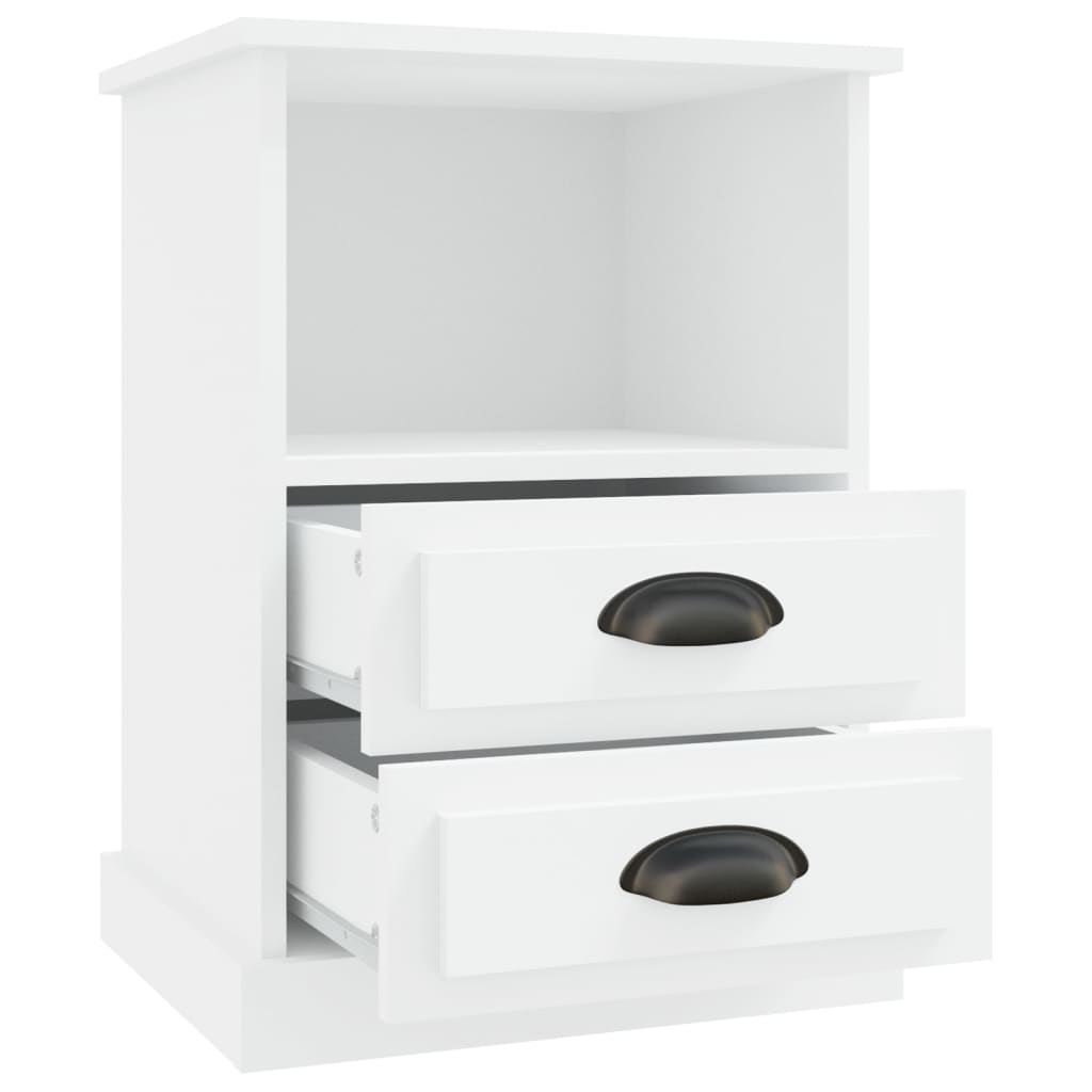 sengebord 43x36x60 cm hvid